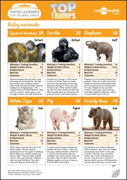 Screenshot of Top Trumps 'cut-out-and-keep' cards