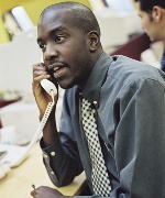 Businessman on the telephone