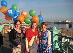 Onestopenglish team with party balloons