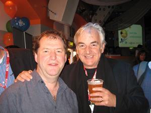Adrian Tennant and Ken Wilson at the onestopenglish party