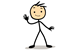 Drawn boy waving hello